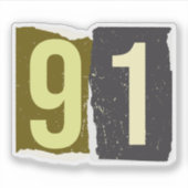 Number Magazine Ransom 91 シール (正面)