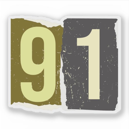 Number Magazine Ransom 91 シール (正面)