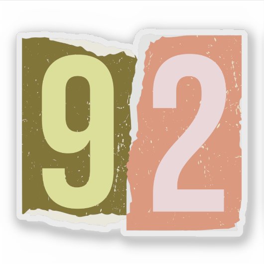 Number Magazine Ransom 92 シール (正面)