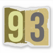 Number Magazine Ransom 93 シール (正面)