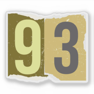 Number Magazine Ransom 93 シール