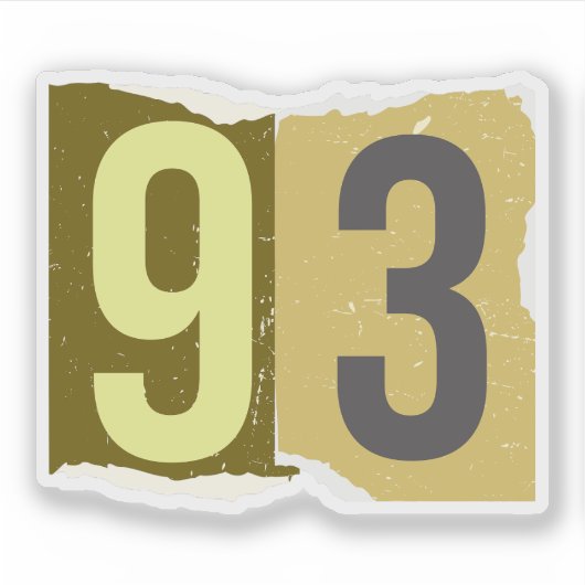 Number Magazine Ransom 93 シール (正面)