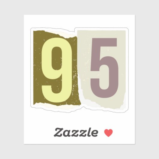 Number Magazine Ransom 95 シール (シート)