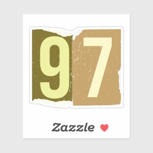 Number Magazine Ransom 97 シール (シート)