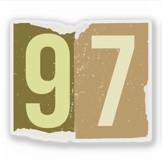 Number Magazine Ransom 97 シール (正面)