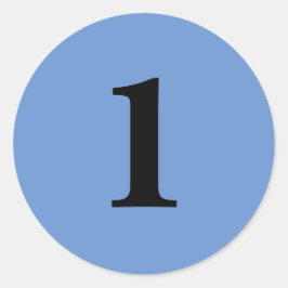 Number One計画供給シンプル1青 ラウンドシール