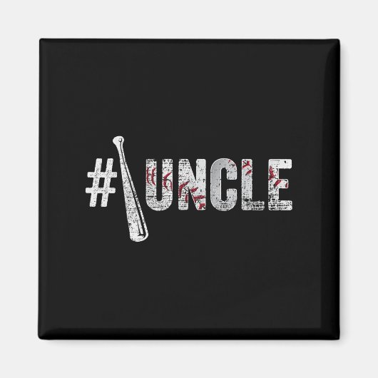 Number One Baseball Uncle Fathers Day Funny Baseba マグネット (正面)