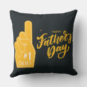 Number One Dad Foam Finger Typography クッション (裏面)
