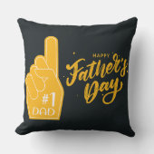 Number One Dad Foam Finger Typography クッション (正面)