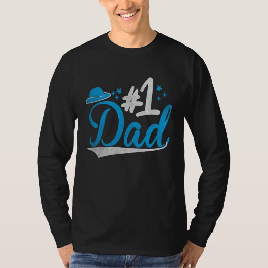 Number One Dad for Fathers Day  2 Tシャツ (正面)
