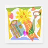 Number One Dad Napkins スタンダードランチョンナプキン (正面)