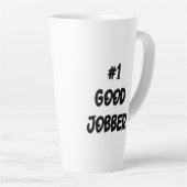 Number One Good Jobber Cat Latte Mug カフェラテマグ (右アングル)