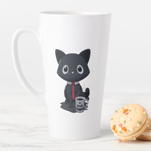 Number One Good Jobber Cat Latte Mug カフェラテマグ (インサイチュ)