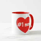 number one mom beker マグカップ (正面右)