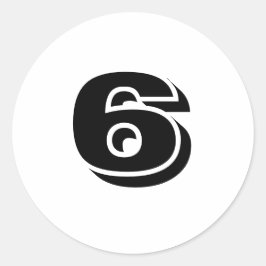 Number Six by Janz White ラウンドシール