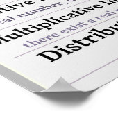 Number System Math Posterのプロパティ ポスター (角)