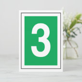 Number Three White And Green Invitation 招待状 (スタンド正面)