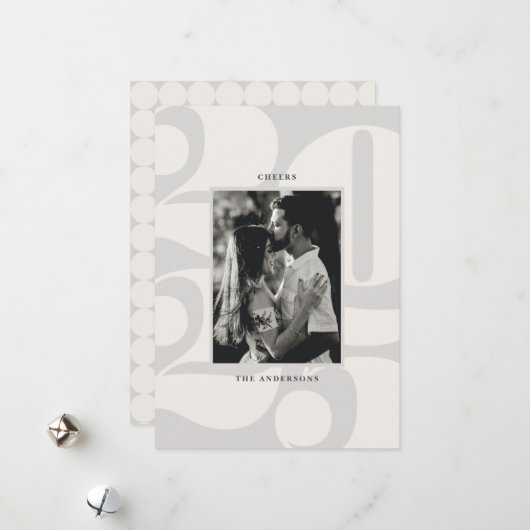 Numbersはっきりした応援年末年始の写真 シーズンカード (正面/裏面インサイチュ)