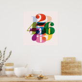 Numbersプリント ポスター (キッチン)