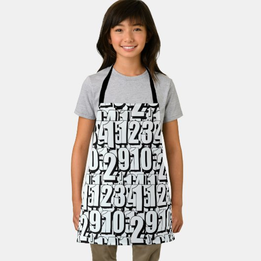 Numbers白黒子 エプロン (インサイチュ)