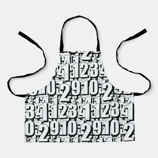 Numbers白黒子 エプロン (正面)
