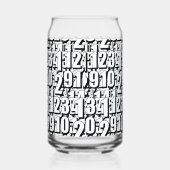 Numbers白黒 ガラス缶 (右)