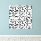 Numbers白黒 キャンバスプリント (インサイチュ (ウッドフロア))