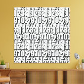 Numbers白黒 キャンバスプリント (インサイチュ (リビング))