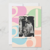 Numbers はっきりした応援カラフル年末年始の写真 シーズンカード (正面)