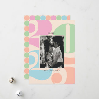 Numbers はっきりした応援カラフル年末年始の写真 シーズンカード