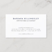 Numbers モダン Logo II Accountant名刺 名刺 (裏面)