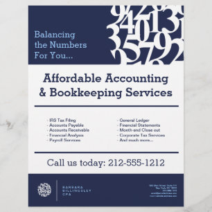 Numbers モダン Logo II Accountant チラシ