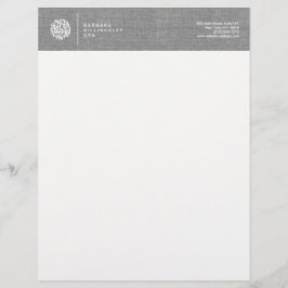 Numbers モダン Logo Linen Accountant レターヘッド