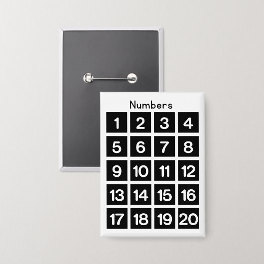 Numbers  缶バッジ (正面/裏面)