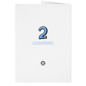 Numbers 間抜け 2 blue 「あなたはMy Number One」カード (裏面)