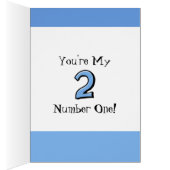 Numbers 間抜け 2 blue 「あなたはMy Number One」カード (内側 (右))