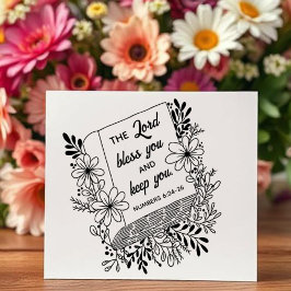 Numbers 6:24主よ賛美よのフローラ ラバースタンプ