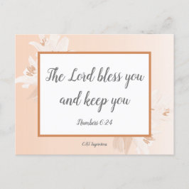 Numbers 6:24聖書の聖句恵みカード ポストカード