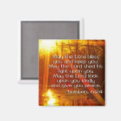 NUMBERS 6:24聖書の聖句 – 主よ賛美り マグネット (正面/裏面)