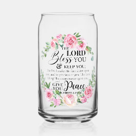 Numbers 6:24-26主よ賛美り聖書のバラ ガラス缶