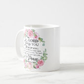 Numbers 6:24-26主よ賛美り聖書のバラ コーヒーマグカップ (正面左)