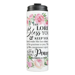 Numbers 6:24-26主よ賛美り聖書のバラ タンブラー