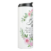 Numbers 6:24-26主よ賛美り聖書のバラ タンブラー (回転左)