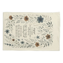 Numbers 6:24–26 Priestly Blessing Vintage Floral 枕カバー
