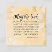 Numbers 6:24-26 The Lord 賛美 You Bible  Verse スクエア名刺 (正面)