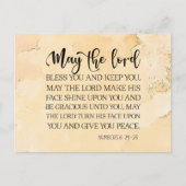 Numbers 6:24-26 The Lord 賛美 You Bible Verse ポストカード (正面)