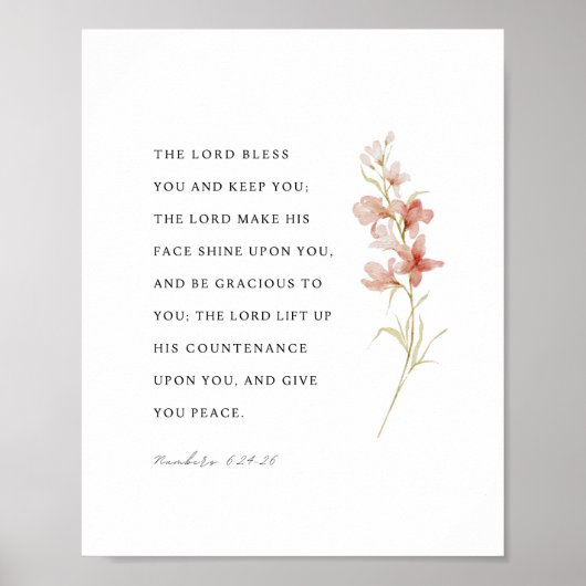 Numbers 6:24-26 The Lord Bless You ポスター (正面)