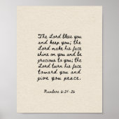 Numbers 6:24-26 The Lord Bless You ポスター (正面)