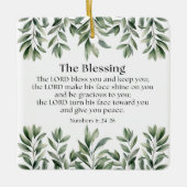 Numbers 6:24-26 The Lord Bless You and Keep You セラミックオーナメント (正面)