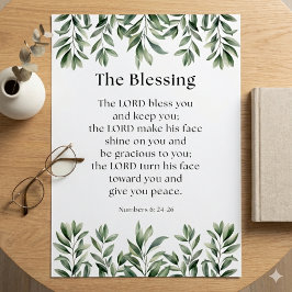 Numbers 6:24-26 The Lord Bless You and Keep You ポスター